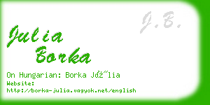 julia borka business card